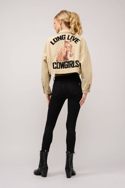 Long Live Cowgirls – cropped denimjakke